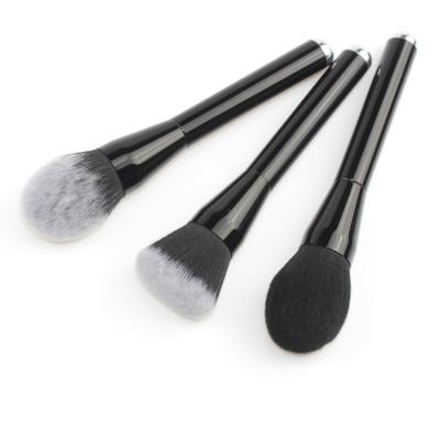 China Large Aluminum Tube Single Brush Makeup Brush Private Label Makeup Brush Tube Black Blush Flaming Blending Brush for sale