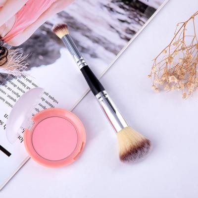 China Angular blush single dual-headed multi-function beauty tool multi-function makeup brush hot selling powder eyeshadow brush loose brush in stock for sale