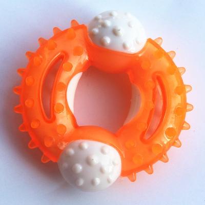 China Sustainable hot selling nylon tpr combined with beef flavored sturdy and bite resistant dog toys for sale