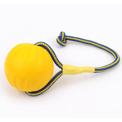 China Viable Hot Selling Golden Hair Bite Foam Large Dog Toy Resistant Elastic Bite Training Golden Ball for sale