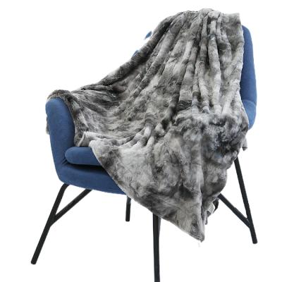 China PORTABLE High Quality 100% Thick Plush Mink Polyester Flannel Fleece Blanket With Fringe for sale