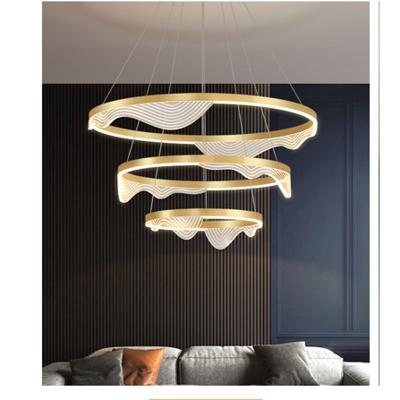 China Modern New Product Style Fashion Design Spiral LED Minimalist Chandelier for sale