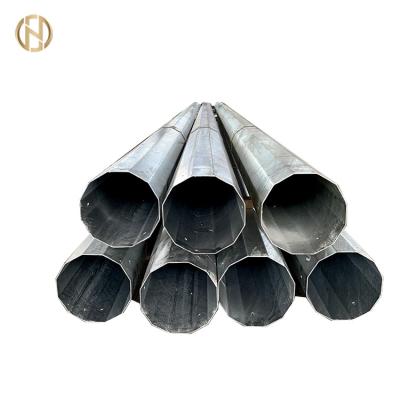 China Polygonal Galvanized Electricity Power Accessories 33KV Steel Transmission Line Poles for sale