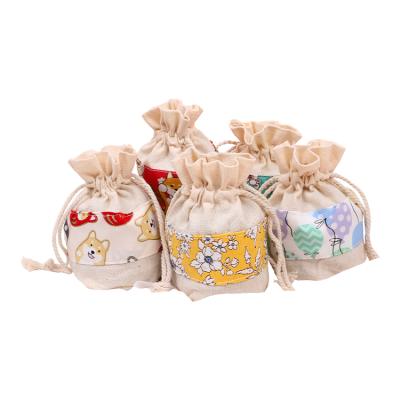 China Wholesale Eco Friendly Jute Sack Fabric With Printed Beach Jute Sack Jute Pouch Bag for sale