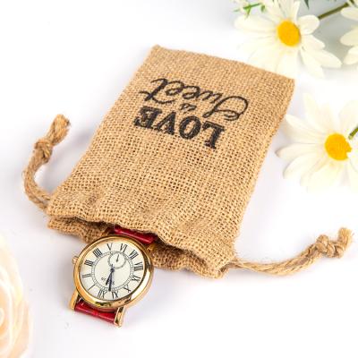 China Mini Linen Burlap Hemp Drawstring Sack Small Durable Burlap Sack for sale