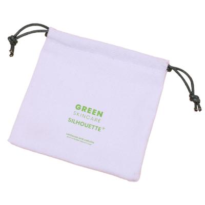 China Custom Suction Pouch Logo Printed Drawstring Small Canvas Cotton Jewelry Gift Bags for sale