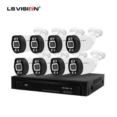 China NIGHT VISION LS VISION 4CH 8CH 4K Bullet Dome IP Camera CCTV Waterproof POE NVR Kit Outdoor Indoor IP66 CCTV System for sale