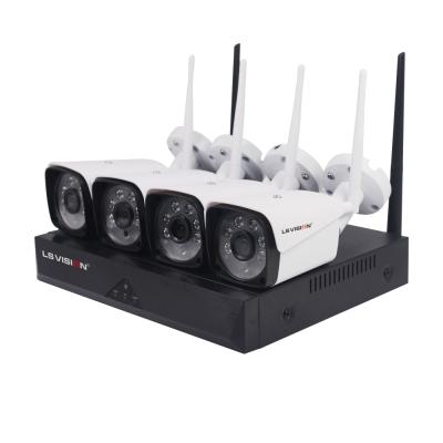 China LS VISION H.265 2MP CCTV HD Camera System Surveillance Camera NVR Kit Outdoor Wireless LS with IP LS-WK6204 for sale