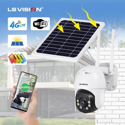 China HOT SALES NIGHT VISION LS VISION motion detection solar camera 8w low power cctv solar array camera for sale