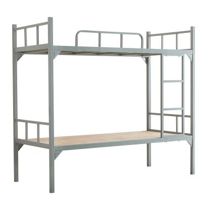 China Modern Upper And Lower Iron Bed 1.2m 1.5m Heaven And Earth Shelf Bed Staff Dormitory Student Bunk Bed for sale