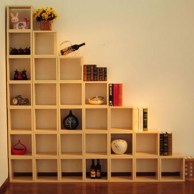 China Custom Modern Simple Wood Bookcase Shelves Industrial Storage Bookshelf Display Design Storage Book Shelves With Backboard for sale