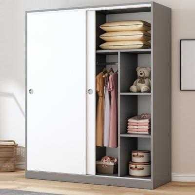 China (Other) adjustable single combination of two three door panel storage apartment wardrobe door clothes and press cabinet wardrobe for sale