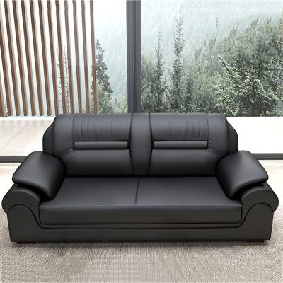 China Simple modern leather portability office single sofa reception sofa exhibition hall sofa tea table combination for sale