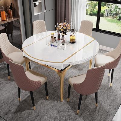 China Factory Price Scratch Resistant Scratch Resistant Tempered Glass Metal Dining Table for sale