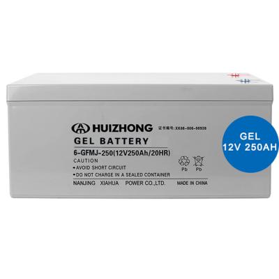 China HIZN Long Life Rechargeable 12V VRLA GEL Battery Deep Cycle Solar Battery 12V 250ah GEL battery 12v for sale