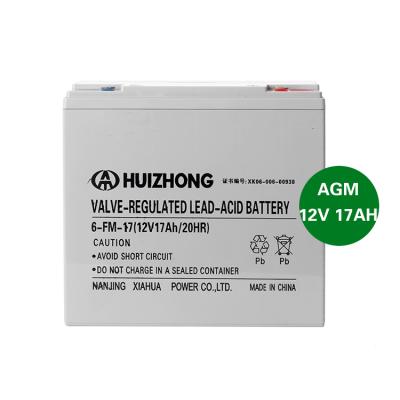 China Industrial UPS Battery Solar Streetlight Battery 12v17ah Certified Storage Battery agm 12v 17AH for sale