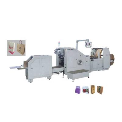 China Garment Shops Factory Direct Sales Food Handle Automatic Square Bottom Paper Bag Gluing Machine for sale