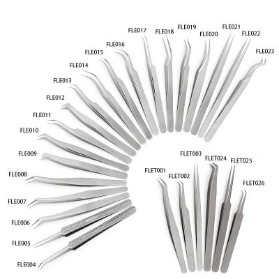 China ELITER Precise Amazon Hot Sell Titanium Lash Fan Stainless Steel Fan Tweezer Tool Lash Tweezer Stretch Lash Tweezer for sale