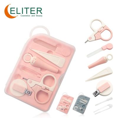 China Eliter Amazon Eco-Friendly Hot Sale In Stock Eco-Friendly Baby Care Kit 6 In 1 Groom Kit Babi Babi Nail Care Set With Plastic Plug Box for sale