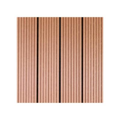 China Create a Beautiful Outdoor Area with WPC Tile and Durable 300x300x22/25mm Deck Tiles for sale