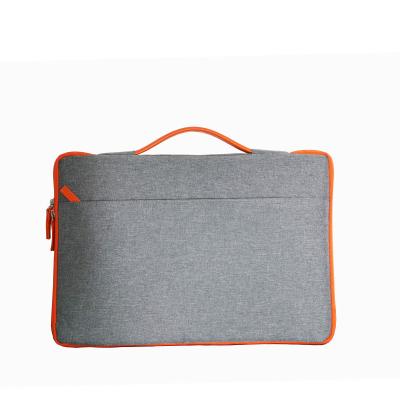 China With USB Gray Waterproof Slim Shockproof Cotton Fabric Cotton Sleeve Zipper Portable Laptop Handbag for sale