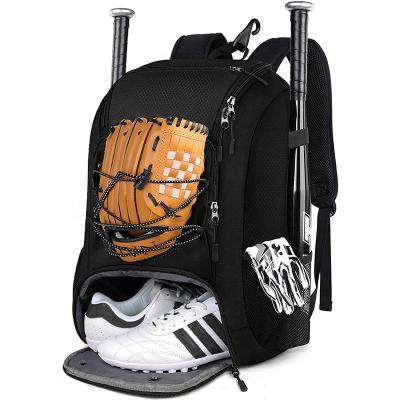 China Fashion Side Mesh Pocket Black Travel Backpack With Shoe Compartment Waterproof Softback Sports Bag for sale