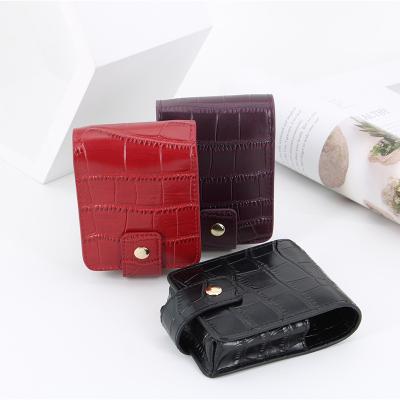 China Fashion Pattern Crocodile Buckle Metal PU Leather Open Coin Purse Shorts Waterproof Card Holder for sale