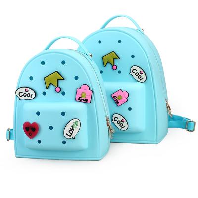 China Candy Color Jelly Eva Heart Cute Decoration Kids School Bag Mini Kindergarten Princess With Metal Waterproof Zipper for sale