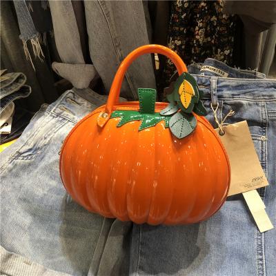 China Spring and Summer New Portable Women Bag Portable Messenger PU Women Bags Pumpkin Shape Creative Handbags for sale