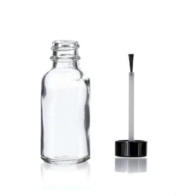 China 1oz 30ml Clear Boston Round Glass Pharmaceutical Bottle for sale