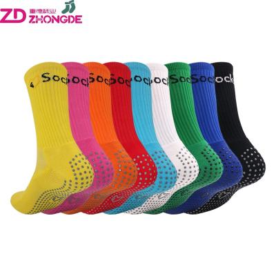 China Custom Logo Antibacterial Colorful Thick Cushioned Ribbed Sports Soccer Football Grip Slip Socks Factory Price Factory Price for sale