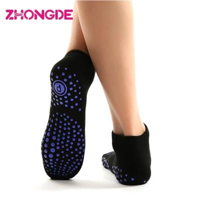 China Antibacterial Indoor Adult Floor Padded Dance Socks Female Silicone Non-slip Yoga Socks for sale