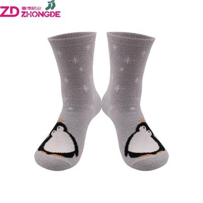 China Sporty Design Cute Fuzzy Comfortable Warm Sleeping Women Long Socks Non Slip Supplier for sale