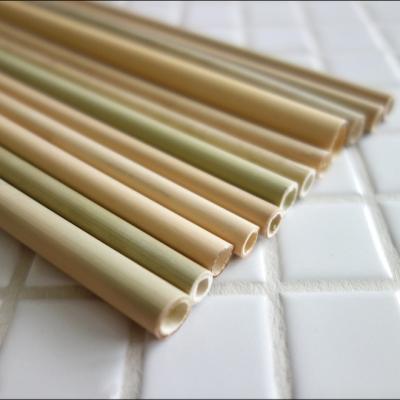 China Customized Sustainable Drinking Zero Waste Logo Natural Bamboo Straw Reusable Straw for sale