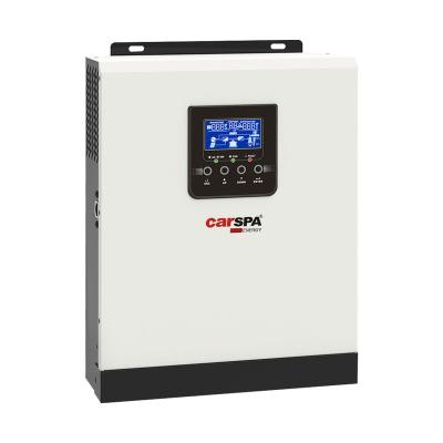 China 1.5Kw Pure Sine Wave Mppt Hybrid Solar Inverter , CARSPA 1500W Solar Inverter Off Grid 12V 24V 48V 430*350*198mm for sale