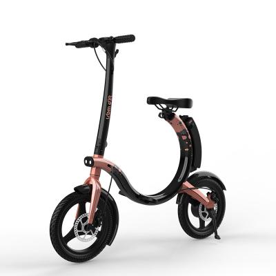 China Hot Selling New Fashion Design MINI TYPE 14 Inch Unfolding Portable Electric Bike 350w Easy Detachable Replace Battery Lightweight e Bike for sale