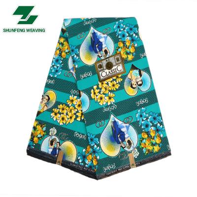 China 100 Percent Polyester Fabric Africa Anti Static Wax Printed Large Floral African Wax Ankara Fabric for sale