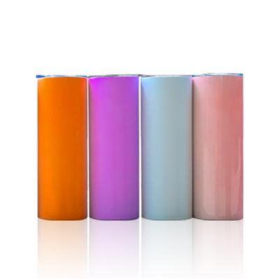 China Durable USA Warehouse 20oz Stainless Steel Wall Blanks Wine Mug Double Changing Color Change Sublimation UV Tumbler for sale