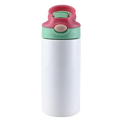 China 12oz Sublimation Stocked Masks Kids Straight Tumbler Sippy Cup Customize Insulated Stainless Steel Water Bottle for sale