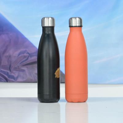 China 500ml Cola Water Bottle Cola Shape Stainless Steel Double Wall Vacuum Sustainable Water Bottle With Lid for sale