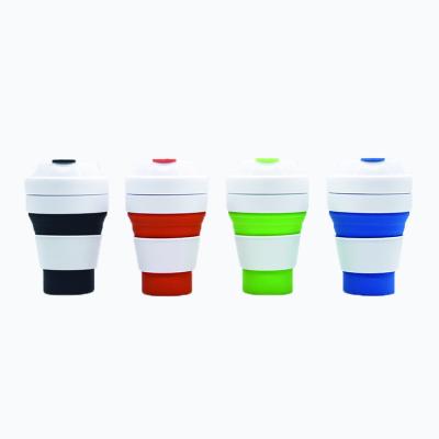 China 2021 Hot Selling Viable Model Logo Pattern Portable Custom Outdoor Coffee Cup Silicone Folding Mugs for sale