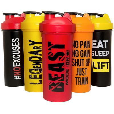 China Wholesale Viable Protein Blender Cups With Free Powder Blender Shakers Ball Shaker Bottle Set Bpa Cup Sports Motivation Bottle for sale