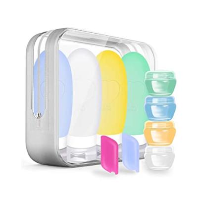 China Fashion 3oz Silicone Travel Split Bottles Set Travel Containers For Travel Size Toiletries With TSA Quart Bag for sale