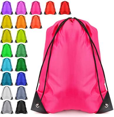 China Part Nylon Drawstring Backpack Drawstring Bags String Bags Strap Bag LIGHTWEIGHT Sport Storage Bag Pocket Travel Shoe Bags for sale