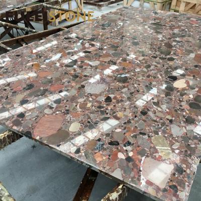 China Modern Colorful Chinese Flower Granite Natural Rain Stone For Decoration for sale