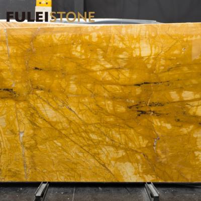 China Italian floor yellow gold giallo siena marble slab price for sale