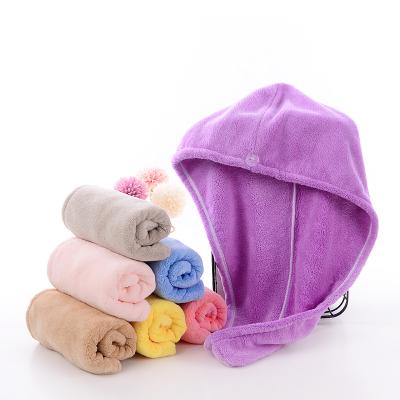 China QUICK DRY Hat Women Quick Dry Towel Bath Wrap Hat Microfiber Towel Dryer Towel Child Safe For Kids Hair Bathroom Hair Quick Dry Hat for sale