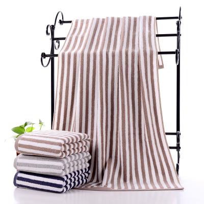 China Kid Safe Cotton 60*120cm Terry 100% Striped AZO FREE YARN DYEED Swimming Bath Towel Factory Price Wholesale for sale