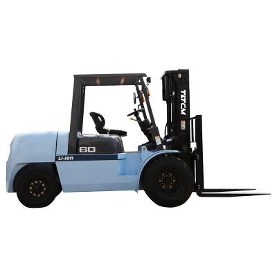 China Hotels CE certificate 4ton 5 ton 6 ton lithium battery electric forklift with 2 Stage/3 stage mast forklift for sale