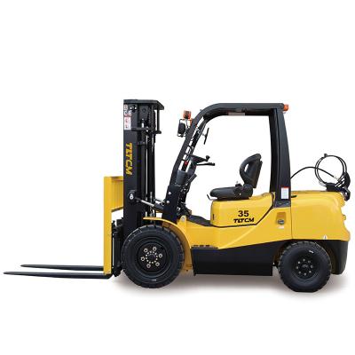 China Building Material Shops New TLTCM 3.5 Ton Dual Petrol Forklift Trucks And Gas Propane On-the-Heap Forklifts 3 Meter Hydraulic Forklift Car for sale